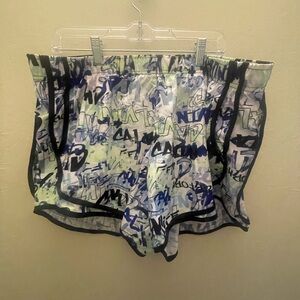 Calvin Klein Performance Blue Graphic Athletic Shorts with Liner Size XXL 4” ins
